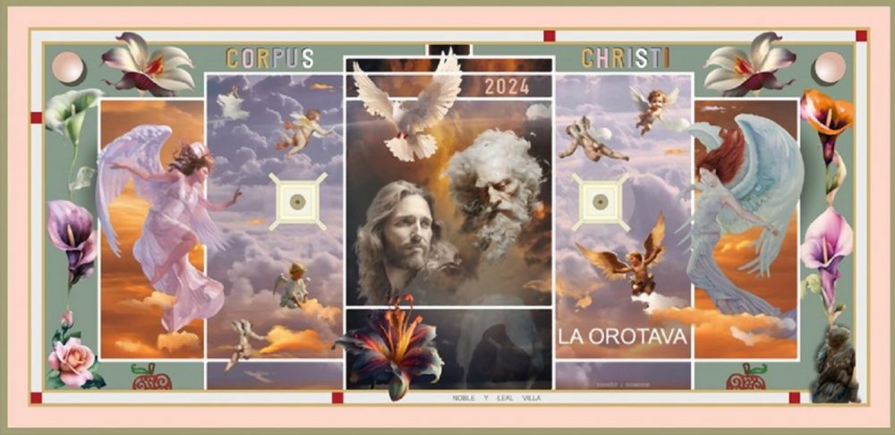 LA OROTAVA. Corpus Christi 2024, il cielo ispira il grande arazzo