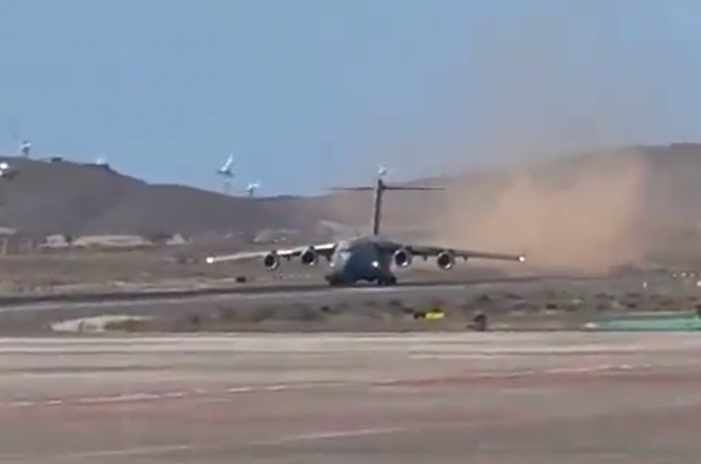 Gran Canaria. VIDEO Decollo del velivolo dell’esercito americano