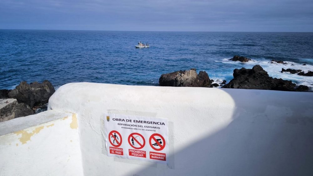 PUERTO DE LA CRUZ. Inizia la riparazione della rottura dell’emissario di Punta Brava