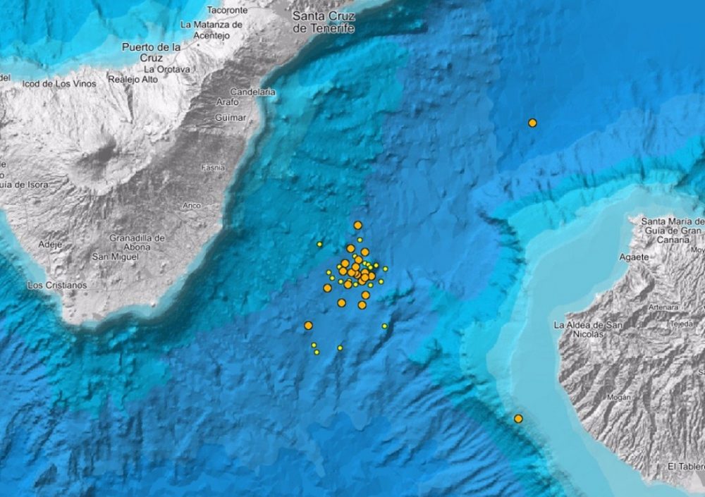 Un vulcano sottomarino tra Tenerife e Gran Canaria