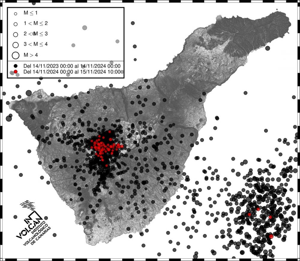 Aggiornamenti sull’attività sismica registrata in questi giorni a Tenerife