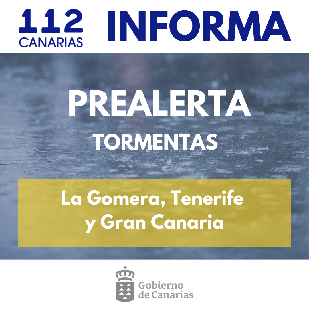 Pre-allerta per forti temporali a La Gomera, Tenerife e Gran Canaria