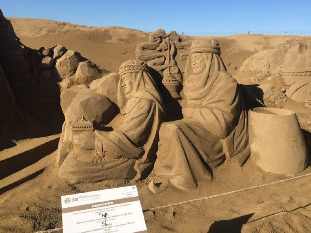 Il Presepe di sabbia di Las Canteras, a Las Palmas de Gran Canaria