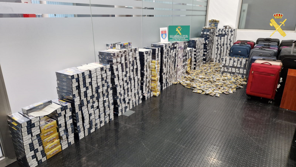 175 arresti per contrabbando di tabacco, nell’aeroporto di Tenerife Sud