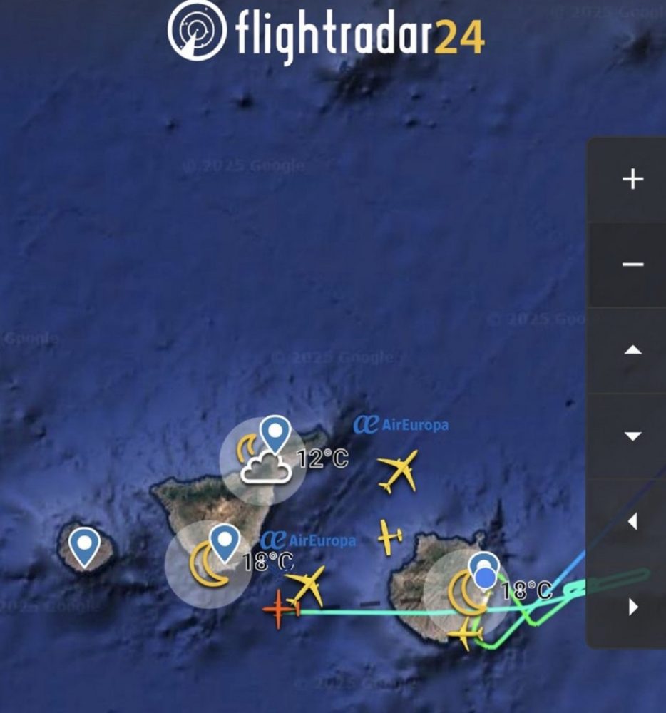 Presenza di un drone. Diversi voli dirottati su Tenerife Sud