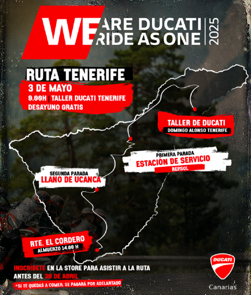 3 maggio: Ducati Canarias si unisce al movimento globale We Ride As One