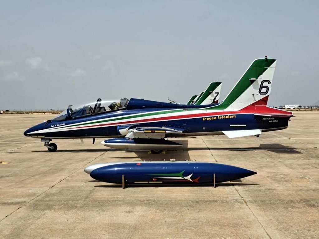 Le Frecce Tricolori al festival aereo “Aire 25” a San Javier (Murcia)