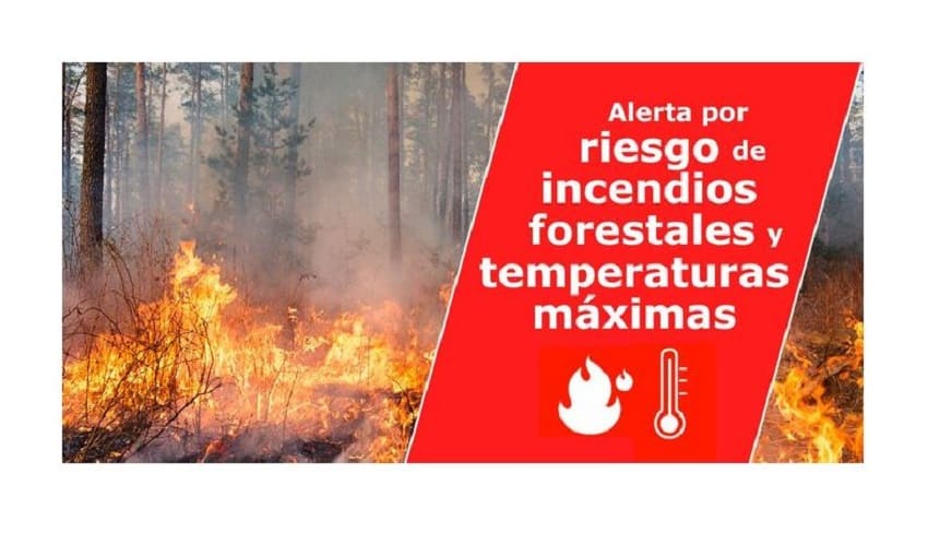 Alte temperature. Dichiara l'allerta per il rischio di incendi boschivi