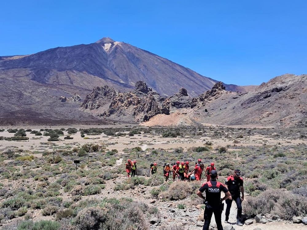 Salvataggio di un escursionista nel Parco Nazionale del Teide