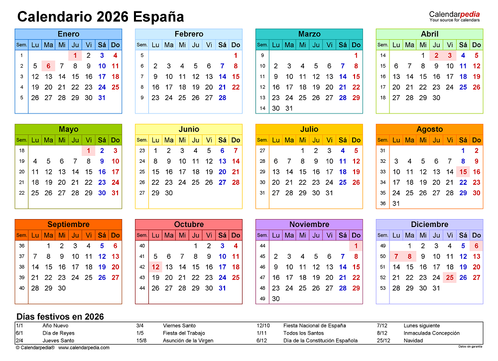 Approvato il calendario lavorativo delle Canarie per l'anno 2026