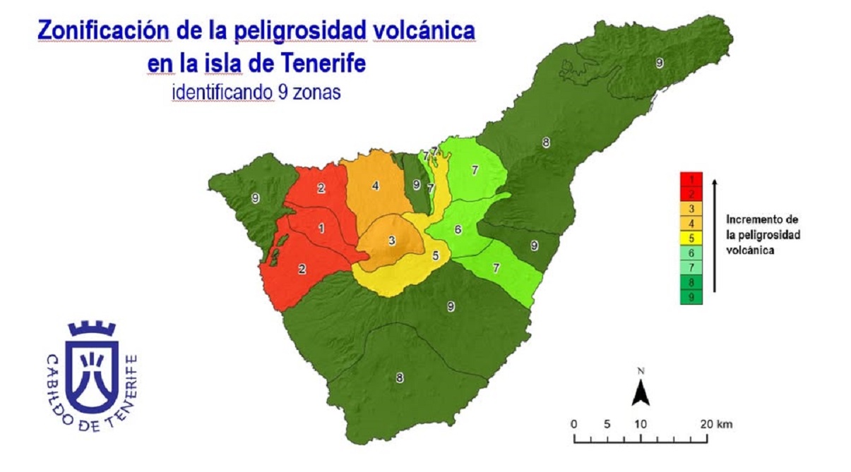 Pericolosità vulcanica. Chiarire eventuali malintesi legati alla recente diffusione di una mappa di Tenerife