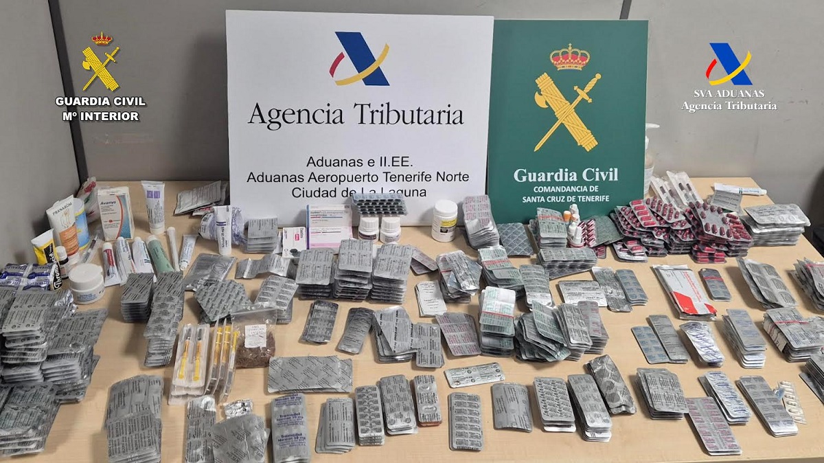 Oltre 70.000 farmaci sequestrati all’aeroporto di Tenerife Nord nascosti in 20 valigie