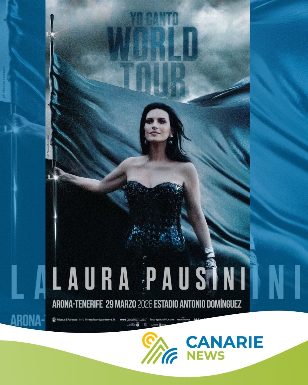 Canarie News sarà allo Stadio Domínguez per seguire dal vivo il concerto di Laura Pausini